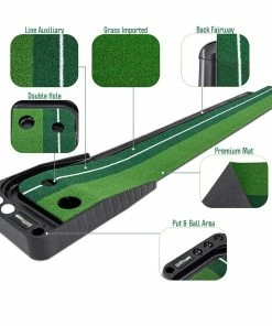 Golfoy Basics Indoor Putting Set (Putting Mat, Putter, 3 Balls) -Apparel Sales Store putting mat 6 1
