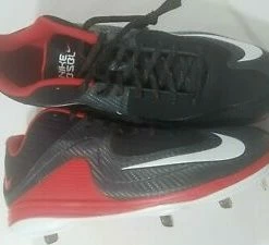 New Nike Men's Air MVP Pro Metal 2 Baseball Shoes Black/Red/White Size 8.5