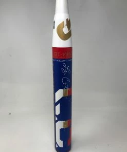 LOUISVILLE SLUGGER Used DeMarini SSUSA 34/27 Larry Carter Signature 16 Slow Pitch Bat Blue/Red/Whit