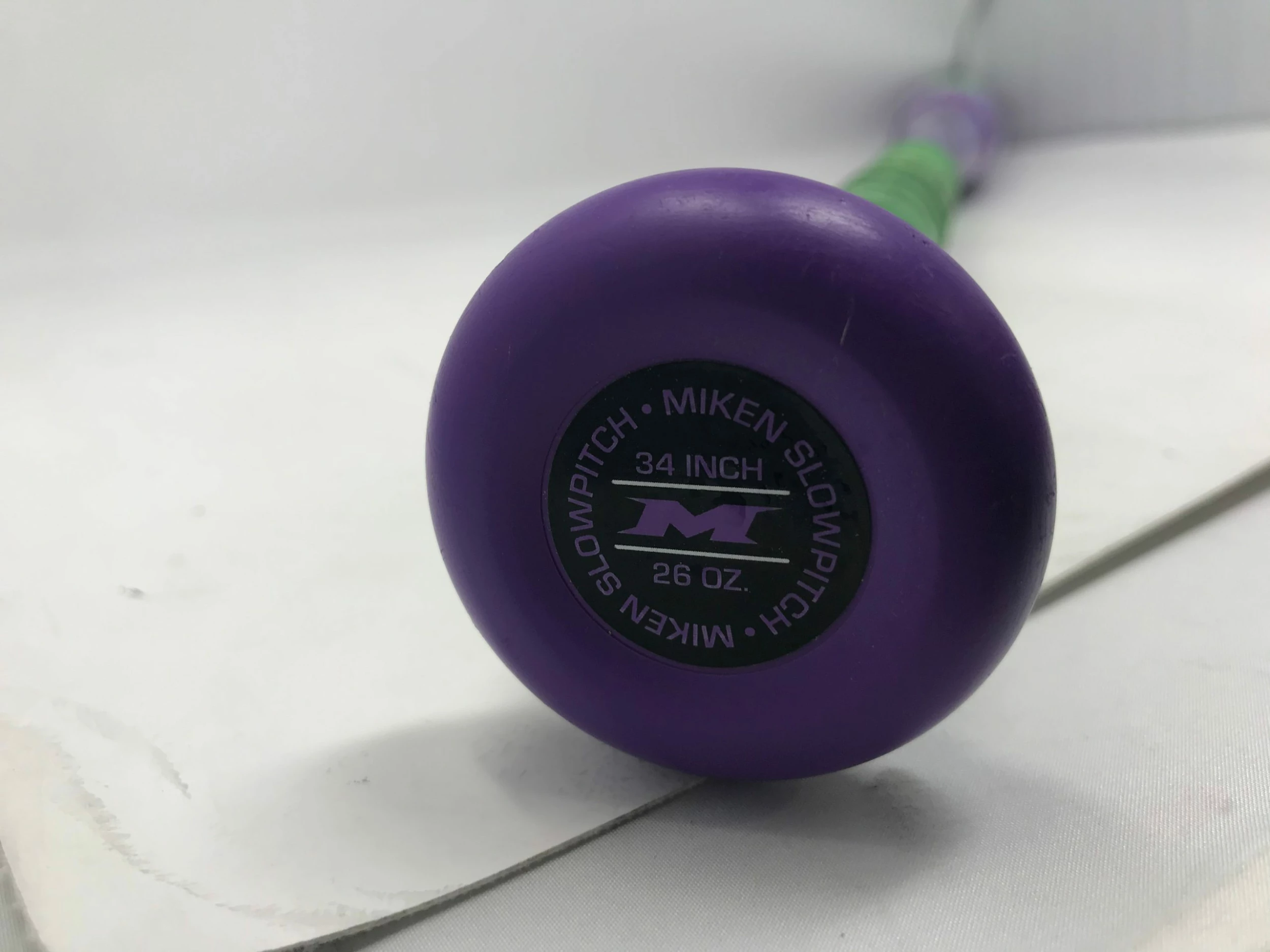 Used Miken Maniac ASA/USSSA Slow Pitch Softball Bat 2019 34/26 Purple/Green 7 Used Miken Maniac ASA/USSSA Slow Pitch Softball Bat 2019 34/26 Purple/Green - Image 5