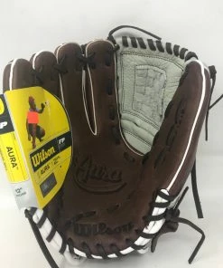 New Wilson Aura Fastpitch Softball Glove Series LHT 12 Inch Gray/Brown -Apparel Sales Store 2022 01 10 2015.30.39