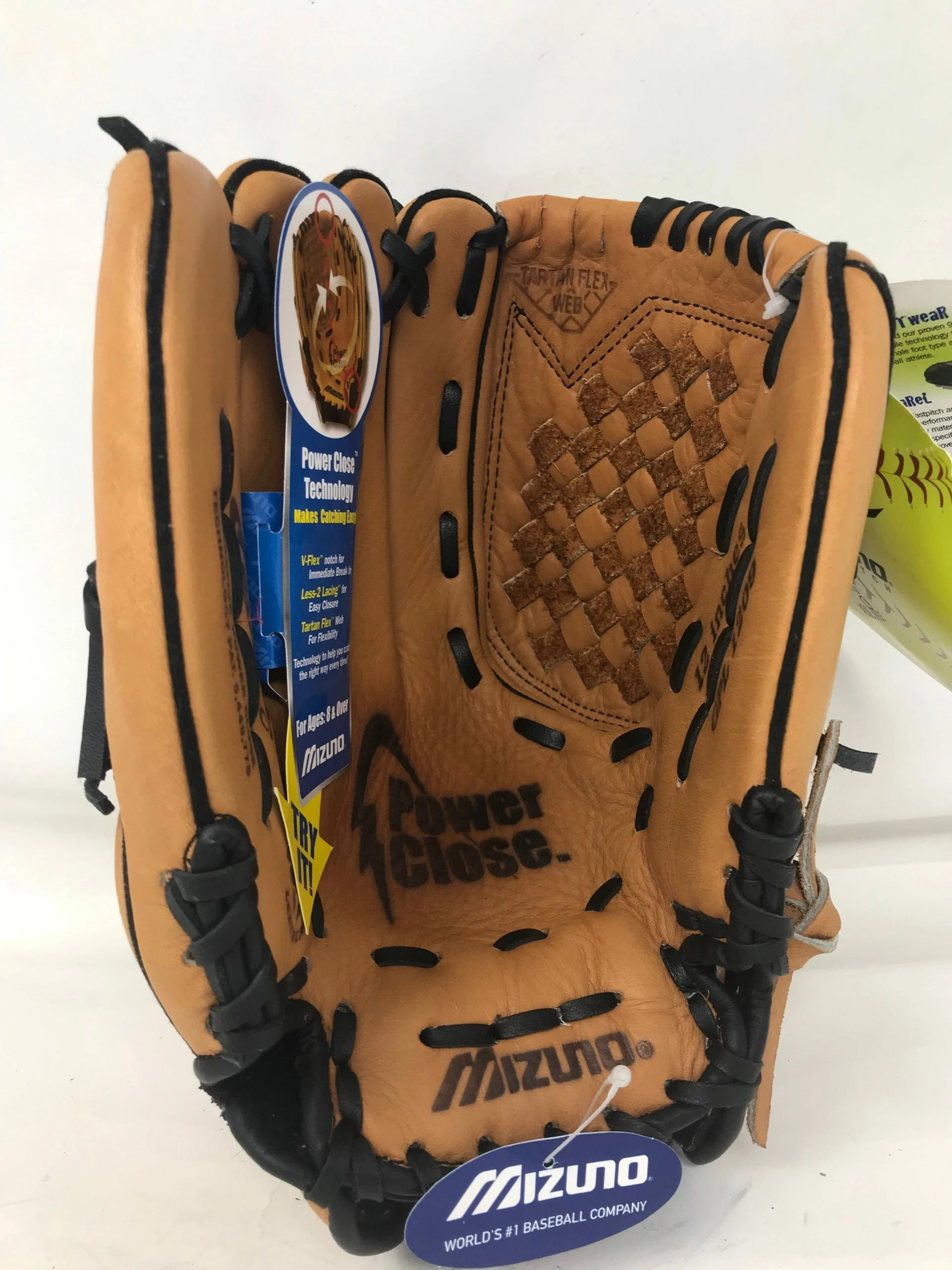 New Mizuno Power Close GPL1209 12" Fastpitch Softball Glove Black LHT 3 New Mizuno Power Close GPL1209 12" Fastpitch Softball Glove Black LHT