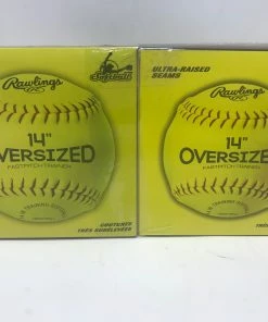 New Rawlings 14" Oversized Pitcher's Training Softball Pack Of 2