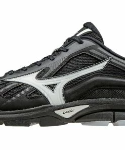 New Mizuno Players Trainer 320502 Mens Sz 10 Baseball Shoes Turf White/Gray