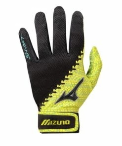 New Mizuno Swift Softball Batting Gloves Adult Women Medium Black/Yellow/Blue
