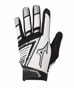 New Mizuno F-257 Women's Softball Batting Glove Large Black/Gray/White
