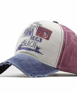 Qian Angler Washed Cotton Baseball Cap For Men Printing Letter Casquette Streetwear Snapback Women Hat Retro Casual Cap