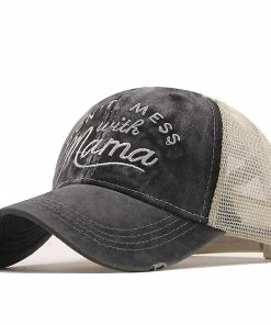 Qian Summer Fishing Baseball Cap Mesh Cap Fitted Hat Casual Cap Gorras Hip Hop Snapback Hats Wash Cap For Men Women Unisex