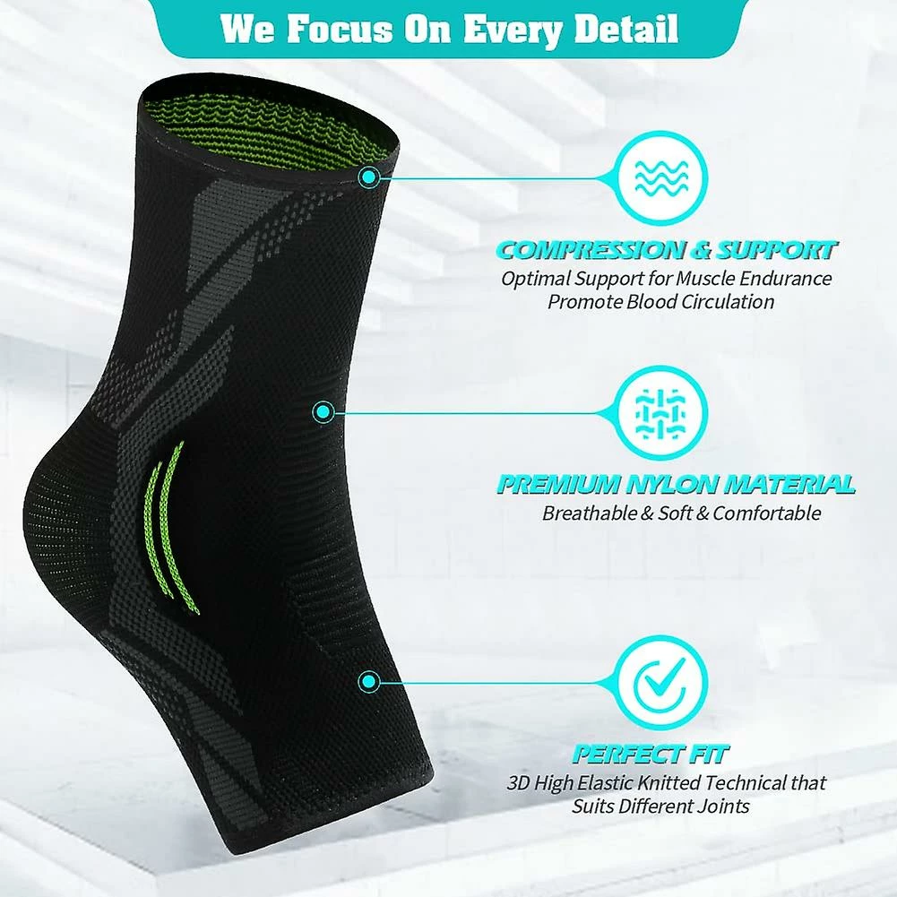 Yskaze 1 Pair Ankle Brace Compression Ankle Sleeve For Sprained Ankle, Injury Recovery, Joint Painachilles Tendonitis Support, Plantar Fasciitis Sock Reduce 6 Yskaze 1 Pair Ankle Brace Compression Ankle Sleeve For Sprained Ankle, Injury Recovery, Joint Painachilles Tendonitis Support, Plantar Fasciitis Sock Reduce - Image 4