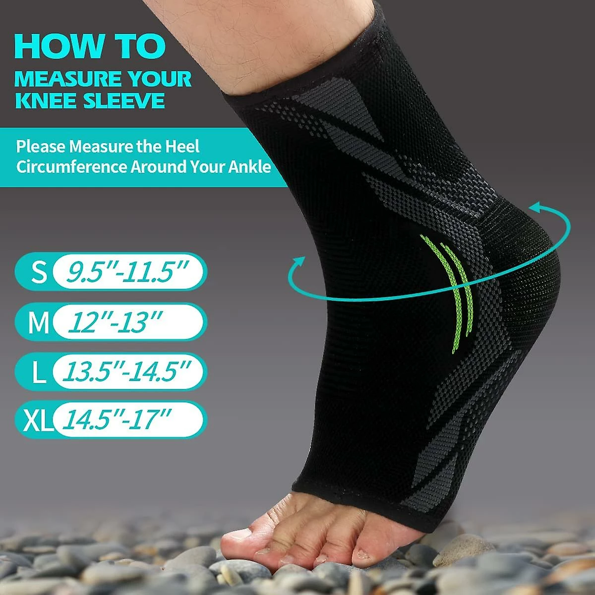 Yskaze 1 Pair Ankle Brace Compression Ankle Sleeve For Sprained Ankle, Injury Recovery, Joint Painachilles Tendonitis Support, Plantar Fasciitis Sock Reduce 7 Yskaze 1 Pair Ankle Brace Compression Ankle Sleeve For Sprained Ankle, Injury Recovery, Joint Painachilles Tendonitis Support, Plantar Fasciitis Sock Reduce - Image 5