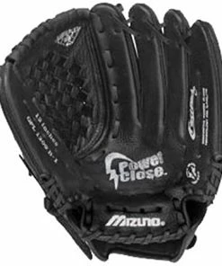 New Mizuno Power Close GPL1209B 12" Fastpitch Softball Glove Black/Silver RHT