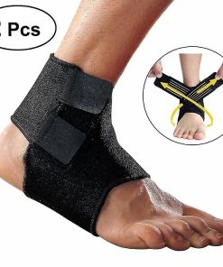 Beitong Pair Of Adjustable Ankle Compression Brace Sports Dance Foot Support Stabilizer Wraps Protector