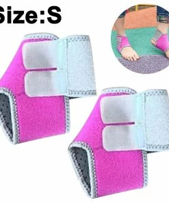 Unbranded 2 Pcs Kids Child Adjustable Non Slip Ankle Tendon Compression Brace Sports Dance Foot Supp