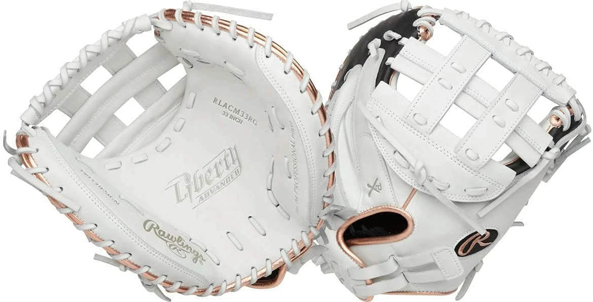 New Rawlings Liberty Advanced Fastpitch Softball Glove Series 33 Inch White/Gold 3 New Rawlings Liberty Advanced Fastpitch Softball Glove Series 33 Inch White/Gold