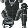 New Other Wilson C1K Catcher's Gear Kit Baseball/Softball Adult Black/White