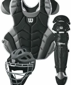 New Other Wilson C1K Catcher's Gear Kit Baseball/Softball Adult Black/White