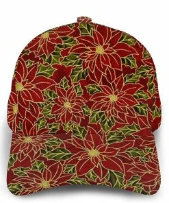 Bilking Baseball Cap Red Dad Caps Poinsettia Red Flowers Santa Cap Print Classic Fashion Casual Adjustable Sport For Women Christmas Hat -Apparel Sales Store 750712458 max