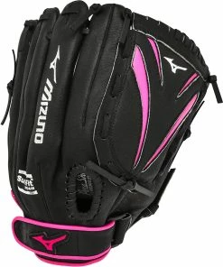 New Mizuno Power Close GPP 1155F1 11.5" Finch Softball Glove Blk/Pink RHT Youth