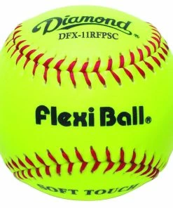 Diamond Sports New Diamond DFX-11RFPSC 11-Inch FlexiBall Practice Softball (1) Dozen Yllw/Red