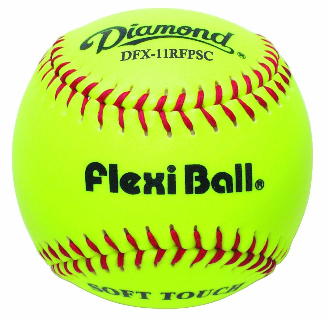 Diamond Sports New Diamond DFX-11RFPSC 11-Inch FlexiBall Practice Softball (1) Dozen Yllw/Red 3 Diamond Sports New Diamond DFX-11RFPSC 11-Inch FlexiBall Practice Softball (1) Dozen Yllw/Red