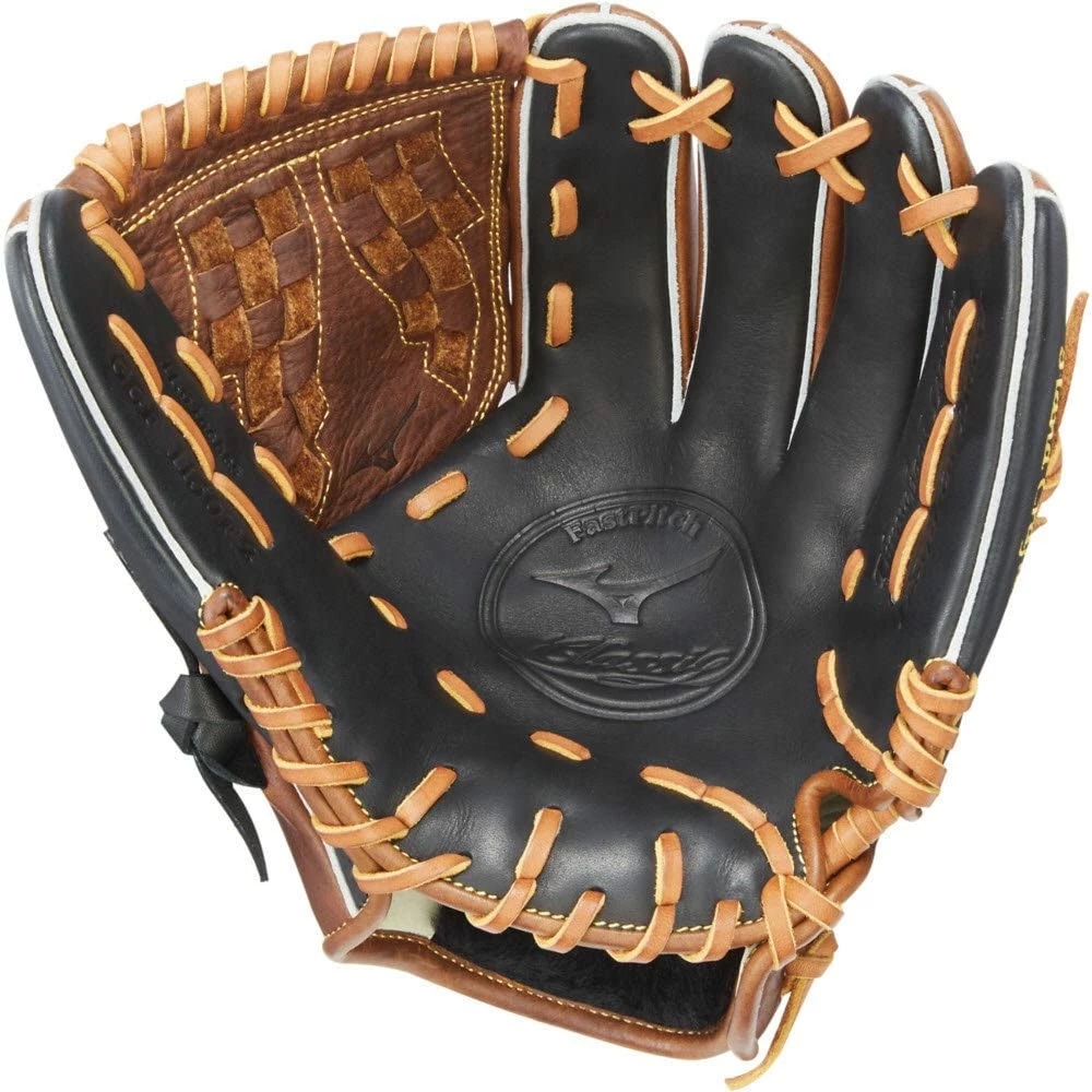 New Mizuno Classic Fastpitch Softball Infielder Mitt 11.5" Brown/Black RHT 4 New Mizuno Classic Fastpitch Softball Infielder Mitt 11.5" Brown/Black RHT - Image 2