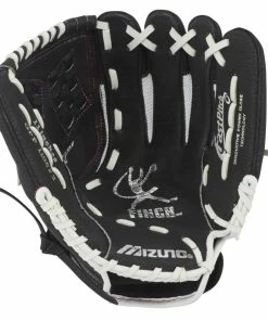 New Mizuno GPP1105F3 Finch Prospect Softball Glove Yth RHT Softball 11" Wht/Blk -Apparel Sales Store gpp105f31