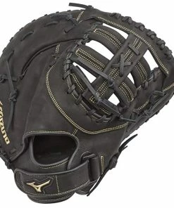 New Mizuno GXF50FP MVP Prime RHT Fastpitch Softball First Base Mitts 13" Blk/Yll
