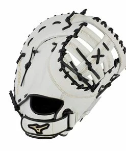 New Mizuno GXF50FPW MVP Prime Fastpitch Softball First Base Mitts, 13" Wht/Blk