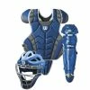 New Wilson C1K Catcher's Gear Kit Intermediate Royal/Blue Baseball/Softball