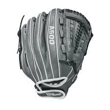 New Wilson Siren Glove Series RHT Grey/Black/White Fastpitch Softball 11.5Inch