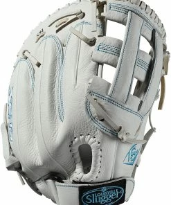 New Louisville Slugger Xeno Fastpitch RHT 13" White First Base Mitt Softball